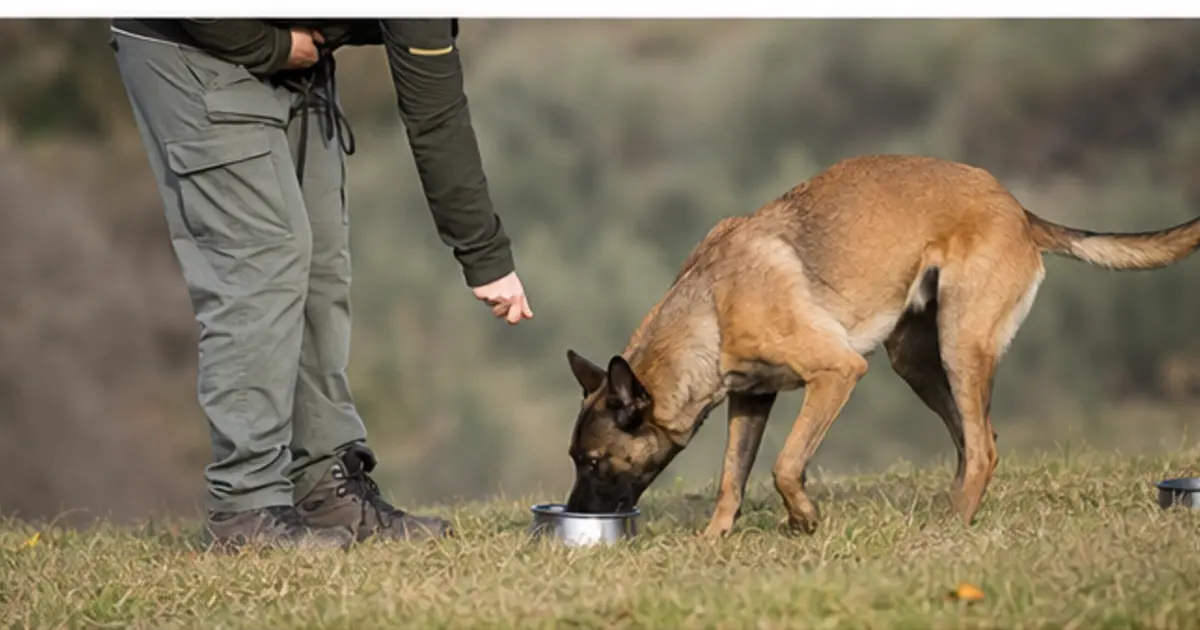 Pastore Belga Malinois durante un'attività educativa gentile