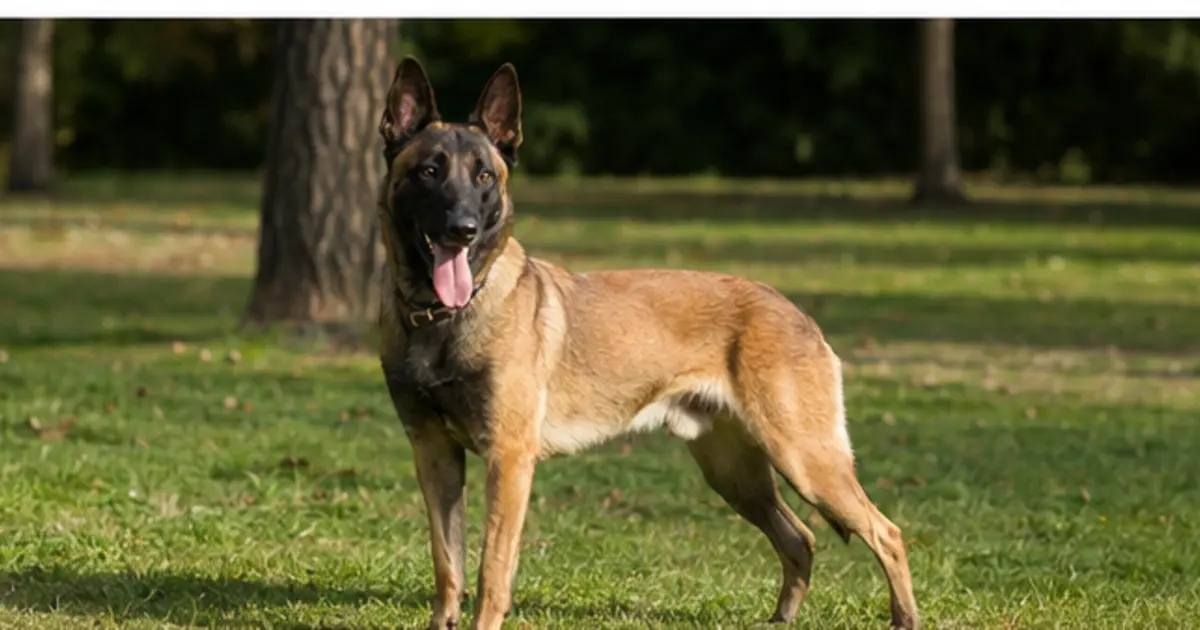 Pastore Belga Malinois adulto ritratto in ambiente naturale