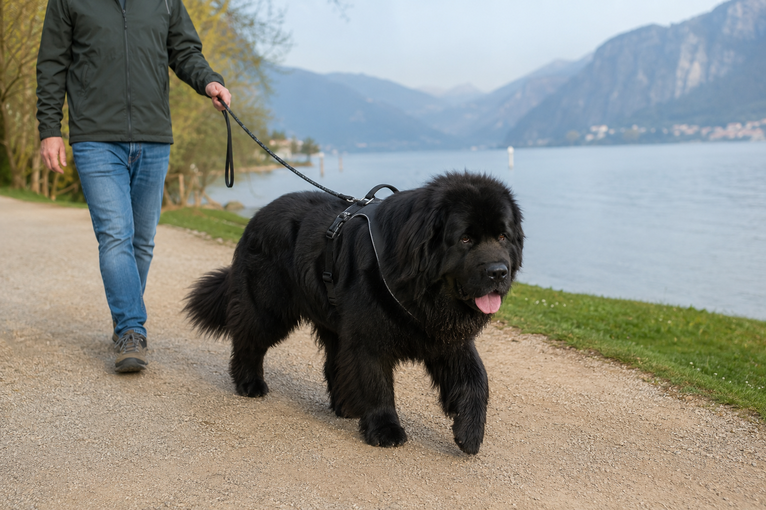 Terranova durante una passeggiata tranquilla con la persona di riferimento