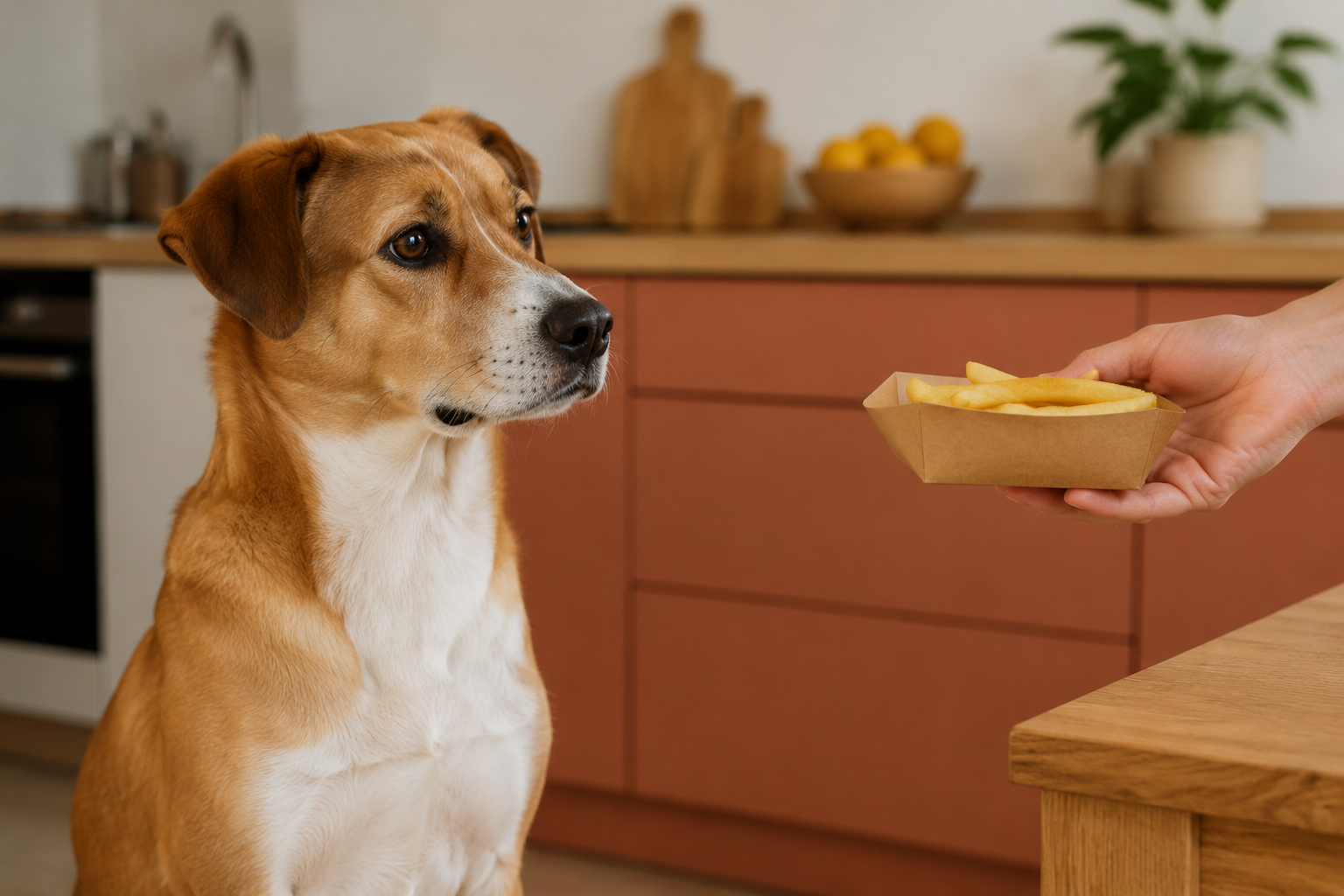 I cani possono mangiare le patatine fritte? Rischi e cosa fare